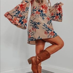Hope’s Floral Taupe Dress